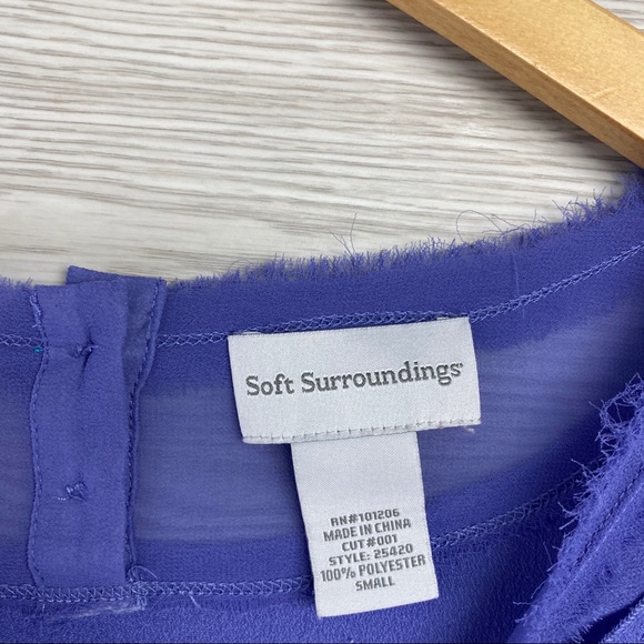 Soft surrounding Lavender Boat Neck Blouse - Picture 4 of 6